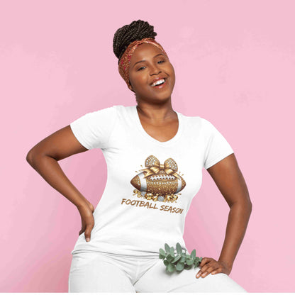 Football Season Gold Bling T-Shirt