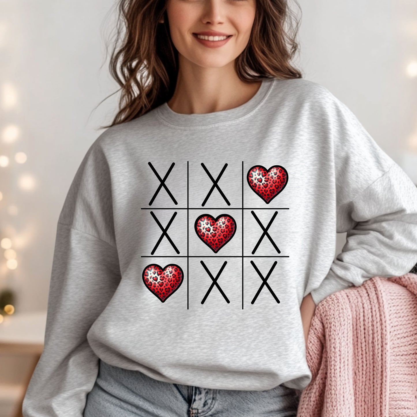 3 hearts tictactoe graphic tee