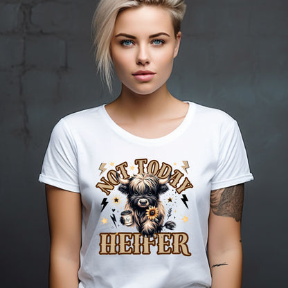 Not Today Highland Cow FunnyT-Shirt